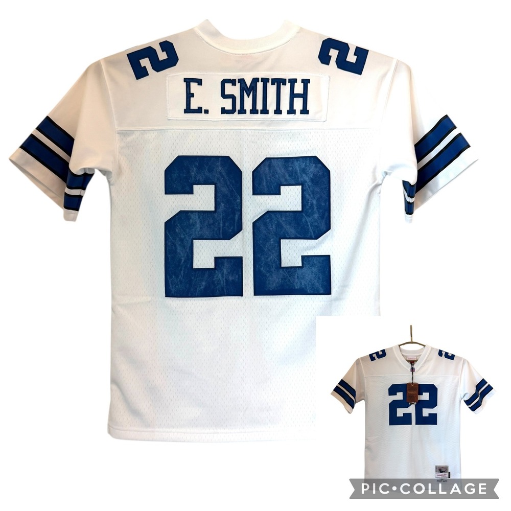 Mitchell Ness Emmitt Smith Dallas‎ Cowboys Legacy Jersey Youth XL White NEW READ